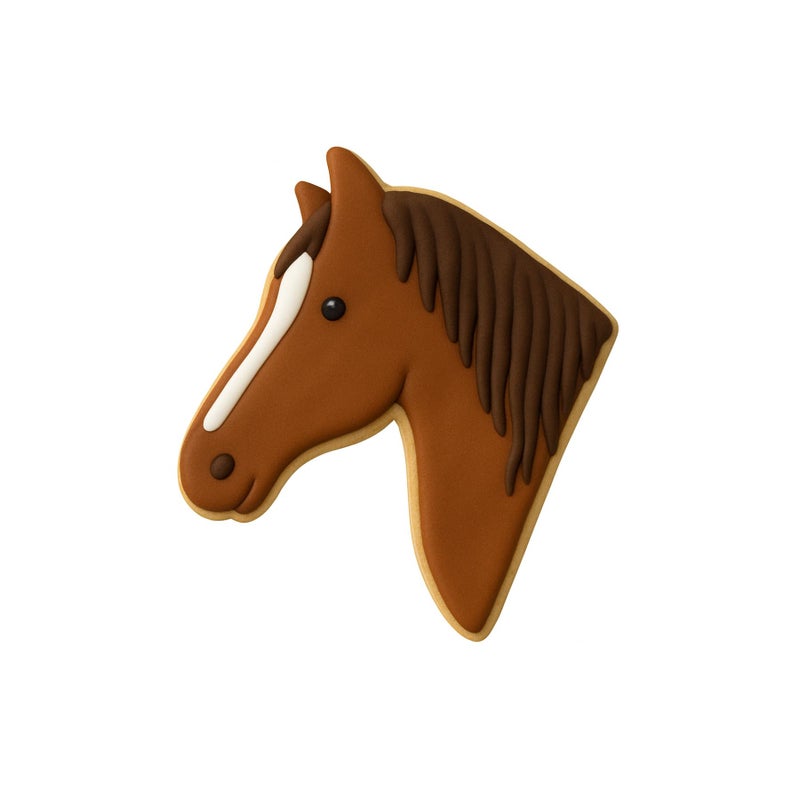 Foose Horse Head Cookie Cutter 4.5 Inch - Made in the USA â€“ Foose Cookie Cutters Tin Plated Steel Horse Head Cookie Mold - Image 3